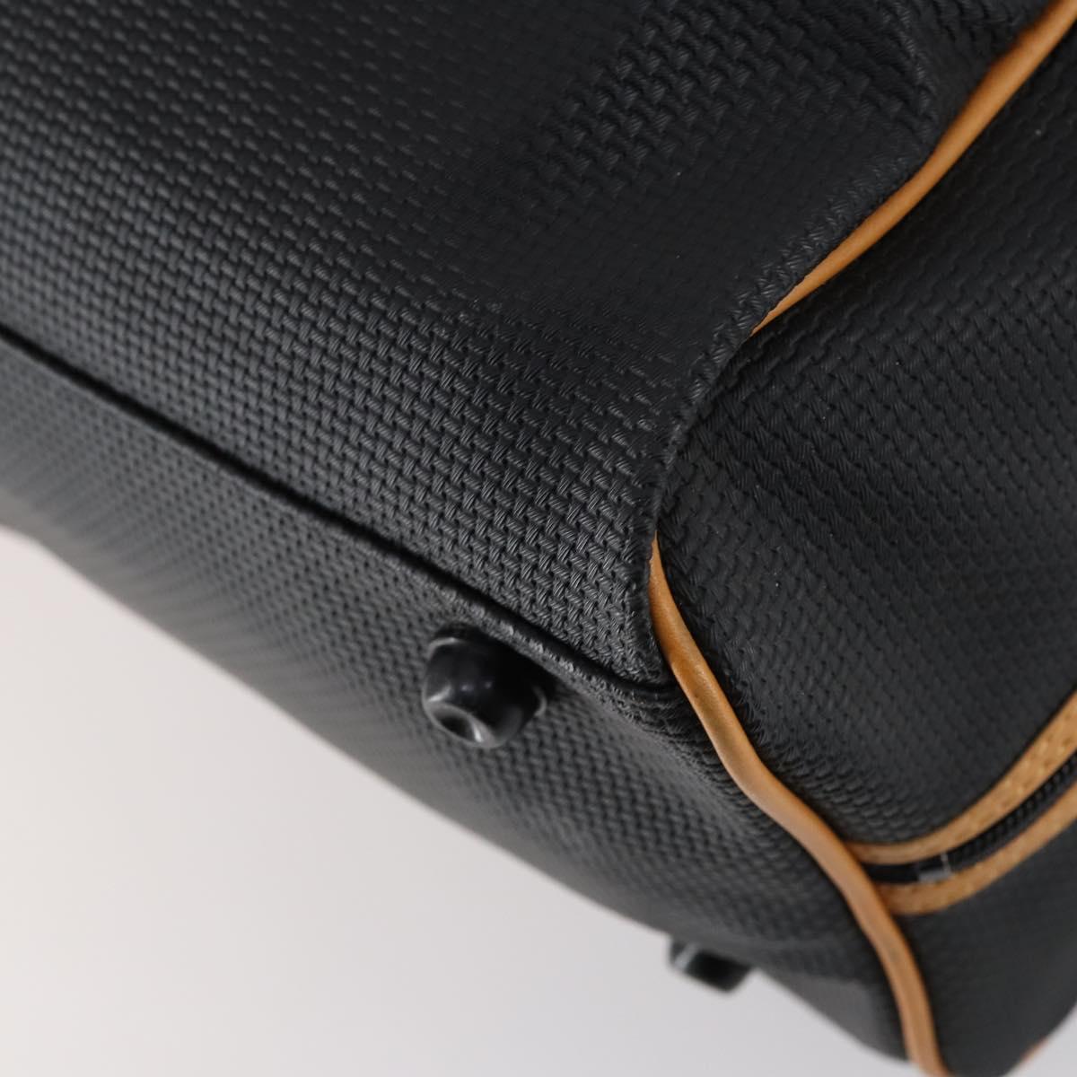 SAINT LAURENT Cassandra Boston Bag PVC Black Brown gold Auth ep11750