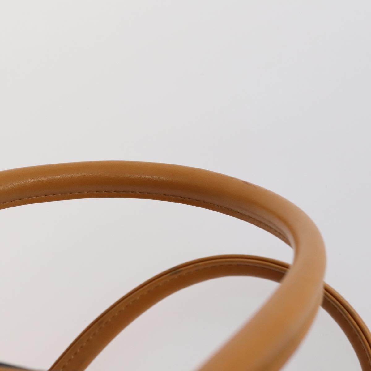 SAINT LAURENT Cassandra Boston Bag PVC Black Brown gold Auth ep11750