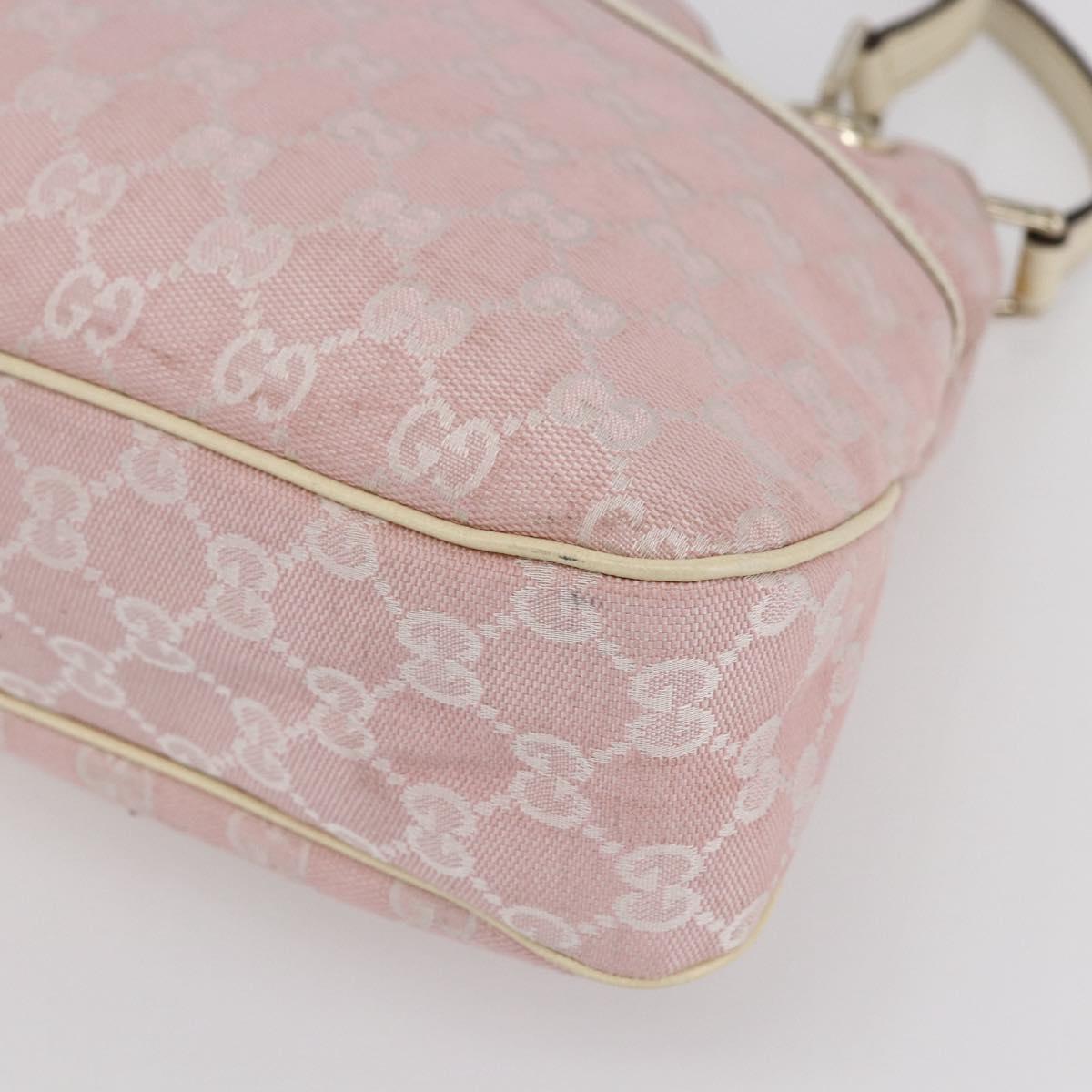 GUCCI GG Canvas Tote Bag Pink Gold 121023 Auth ep11753