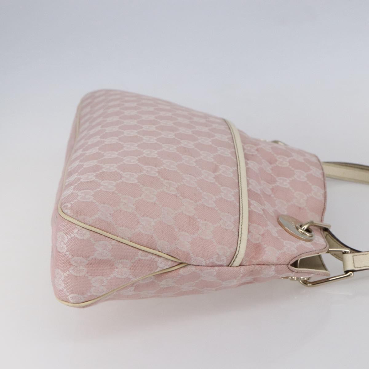 GUCCI GG Canvas Tote Bag Pink Gold 121023 Auth ep11753