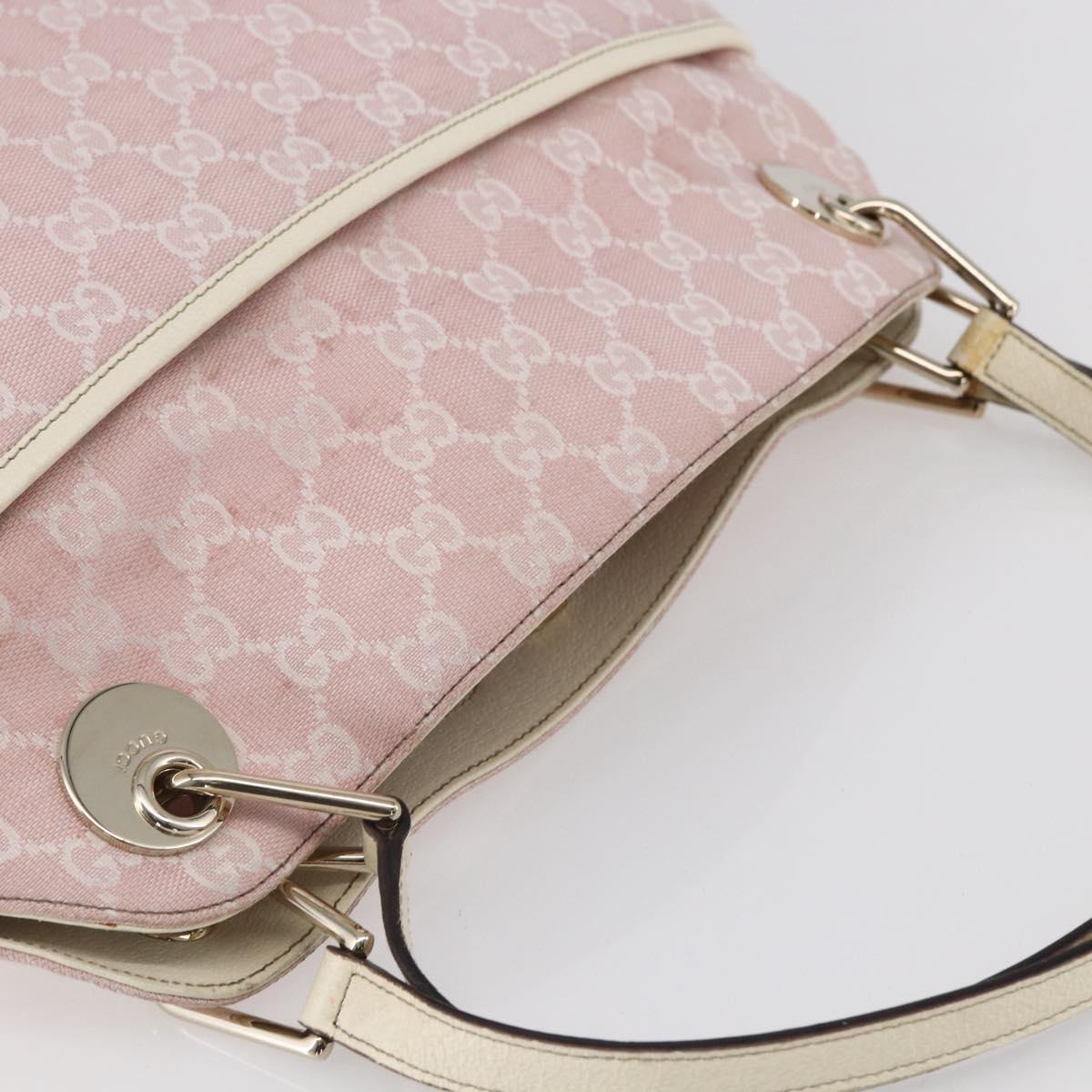 GUCCI GG Canvas Tote Bag Pink Gold 121023 Auth ep11753