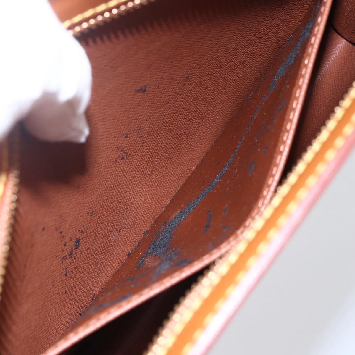 LOUIS VUITTON Epi Pochette Homme Bag Brown Zipangu Gold M52528 Auth ep11759