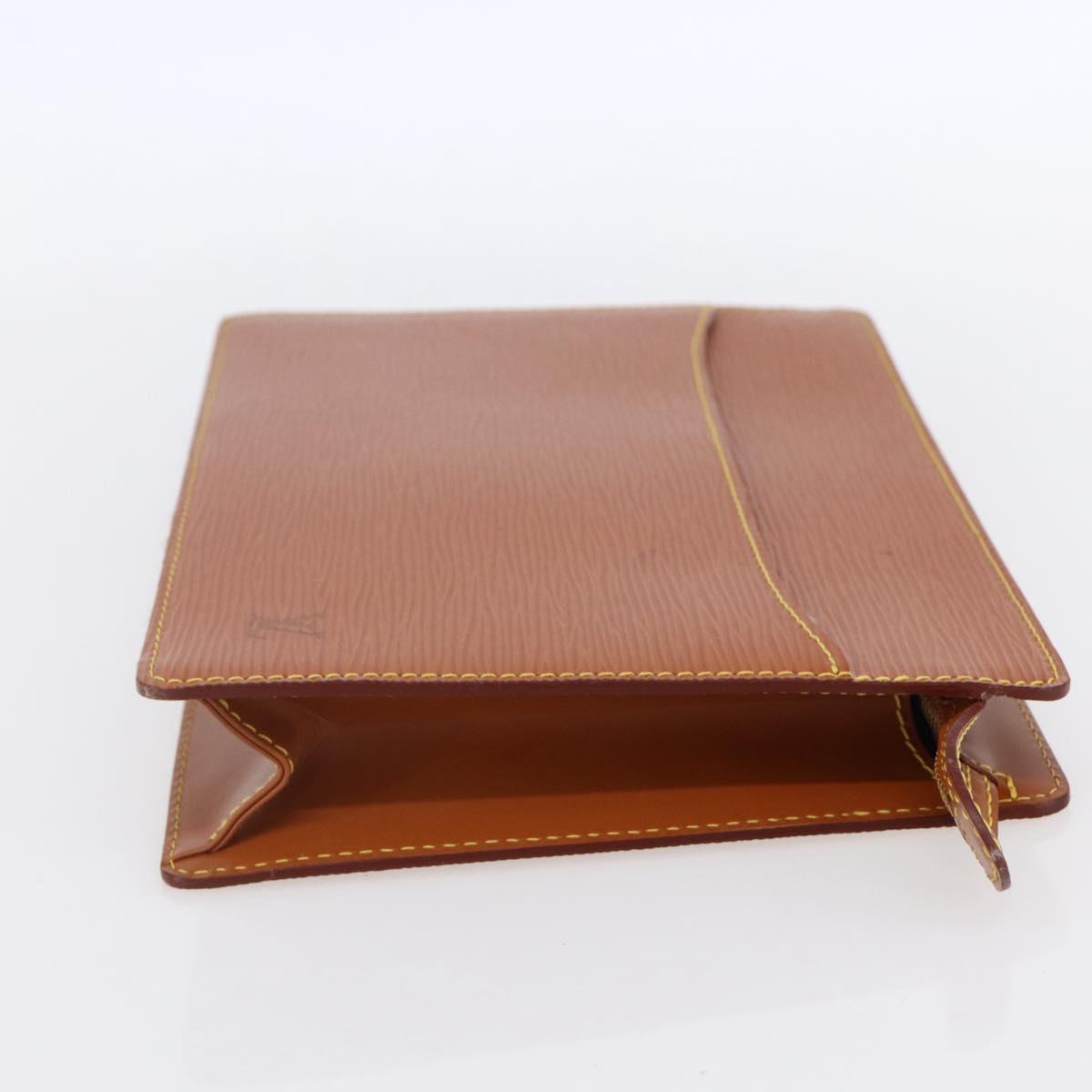 LOUIS VUITTON Epi Pochette Homme Bag Brown Zipangu Gold M52528 Auth ep11759