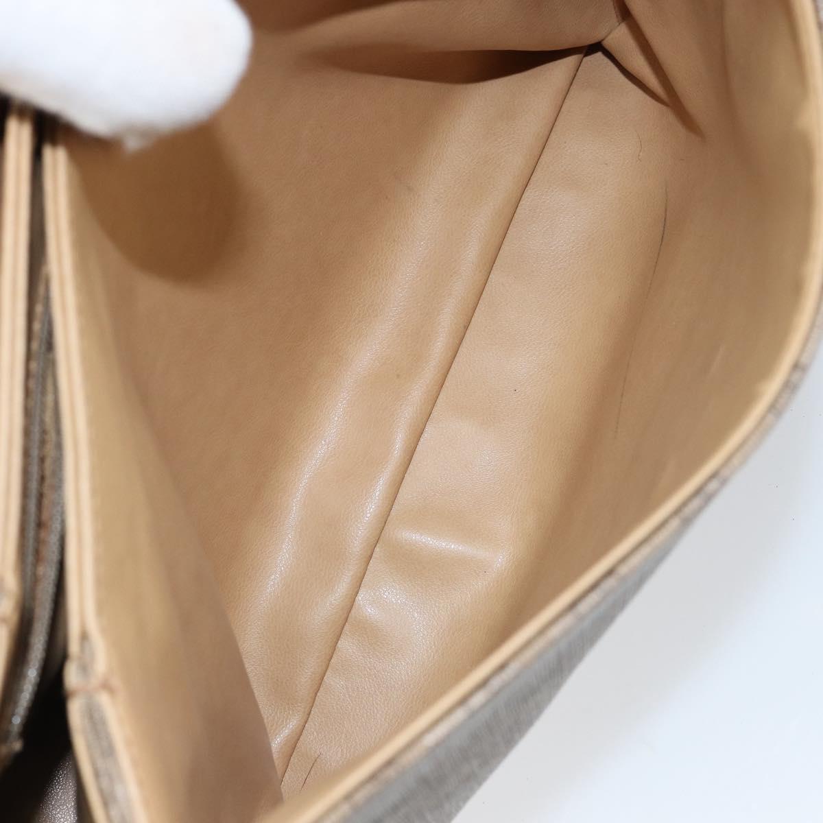 GUCCI Micro GG Supreme Shoulder Bag PVC Gold Beige Auth ep11768