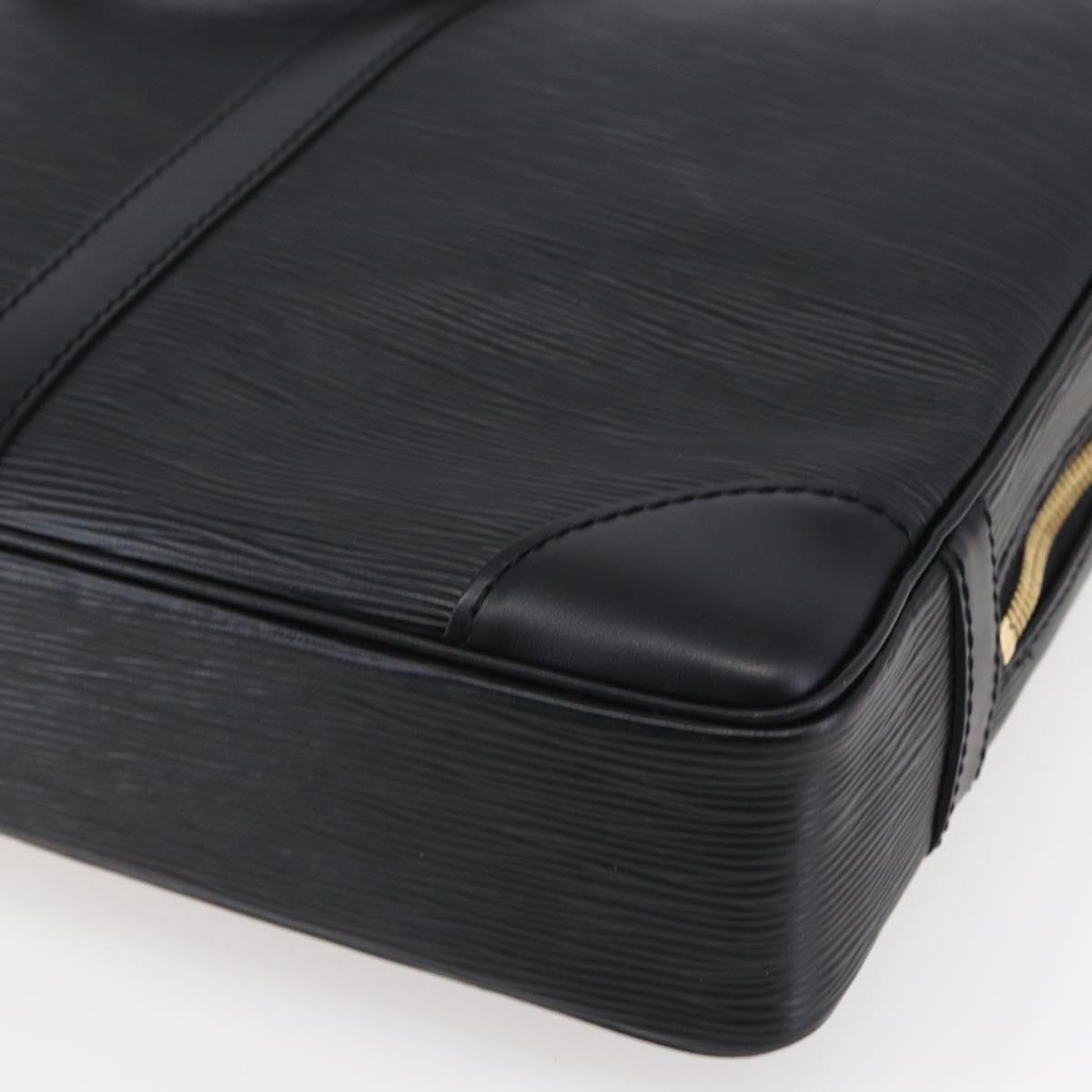 LOUIS VUITTON Epi Porte Documents Voyage Business Bag Black M40321 Auth ep11774