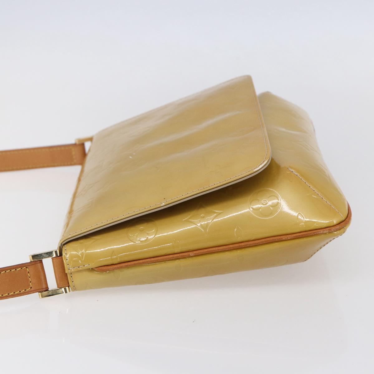 LOUIS VUITTON Monogram Vernis Thompson Street Bag Beige M91301 LV Auth ep11776