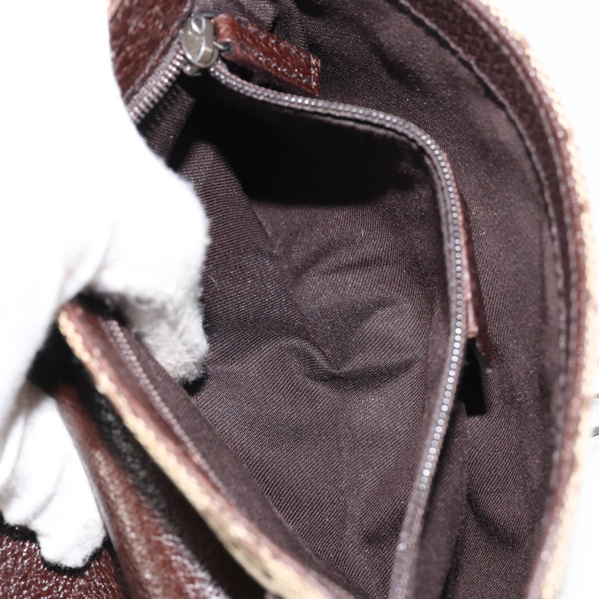 GUCCI GG Canvas Waist bag Beige Silver 131236 Auth ep11777