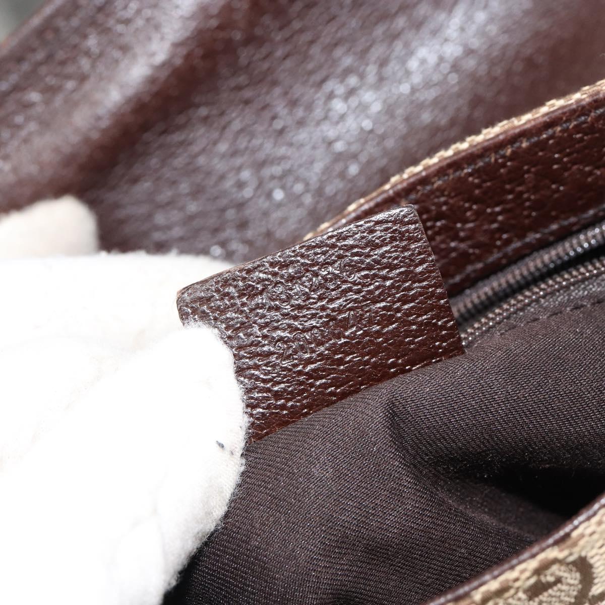 GUCCI GG Canvas Waist bag Beige Silver 131236 Auth ep11777