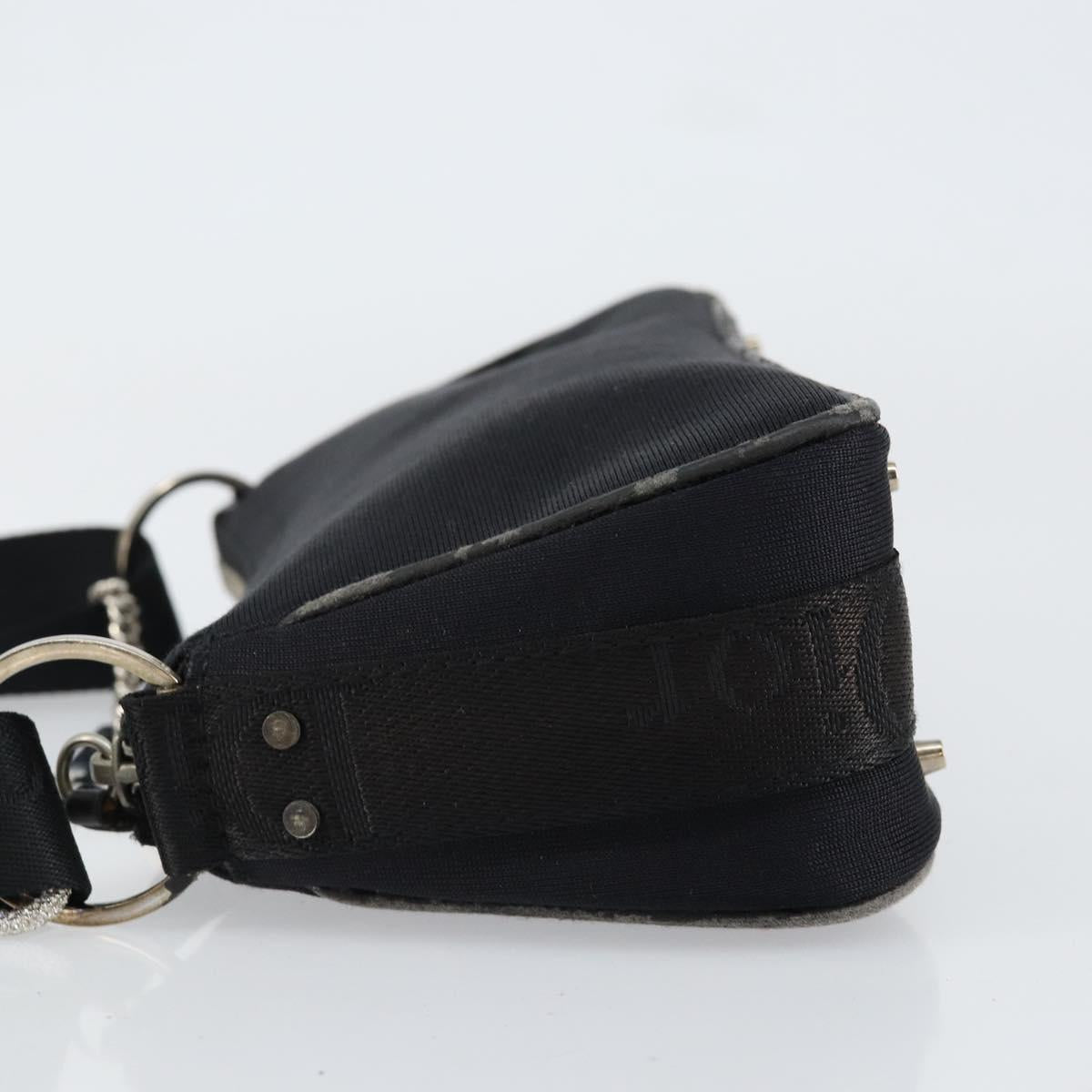 Christian Dior Hardcore Shoulder Bag Nylon Silver Black Auth ep11778