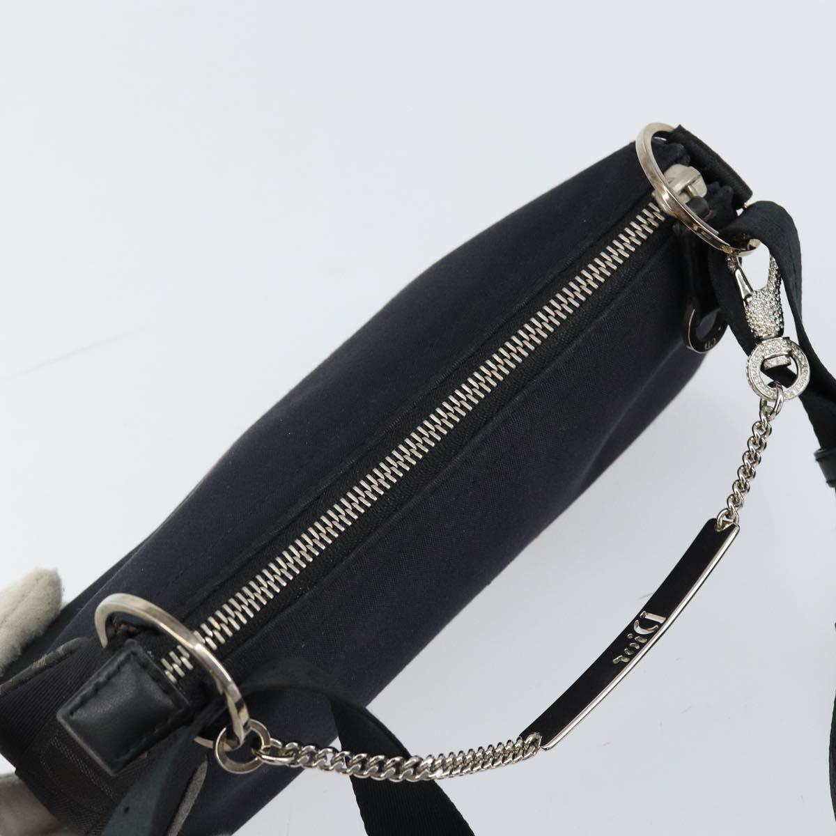 Christian Dior Hardcore Shoulder Bag Nylon Silver Black Auth ep11778
