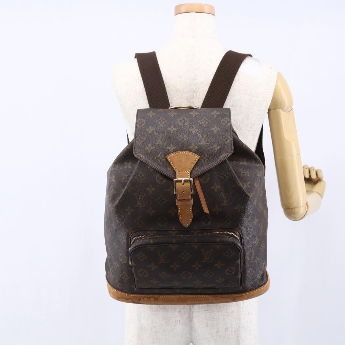 LOUIS VUITTON Monogram Montsouris GM Backpack M51135 LV Auth ep11780