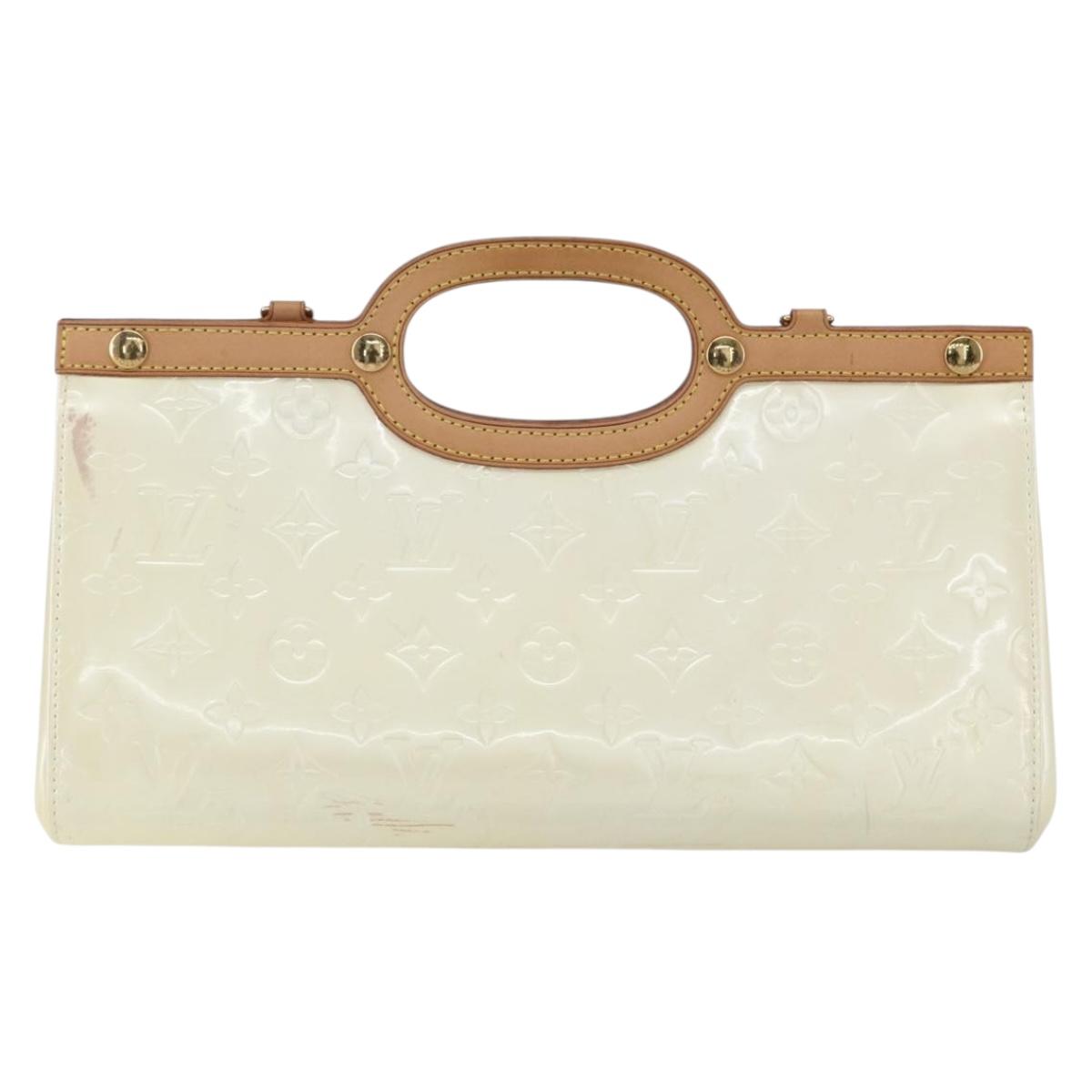 LOUIS VUITTON Monogram Vernis Roxbury Drive Bag Perle M91374 LV Auth ep11799