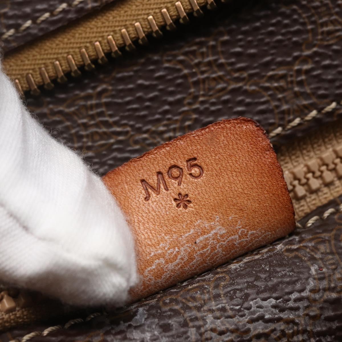 CELINE Macadam Canvas Tote Bag PVC Brown Gold Auth ep11810