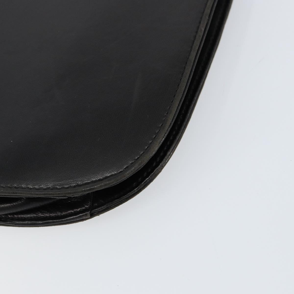 PRADA Shoulder Bag Leather Black Auth ep11820