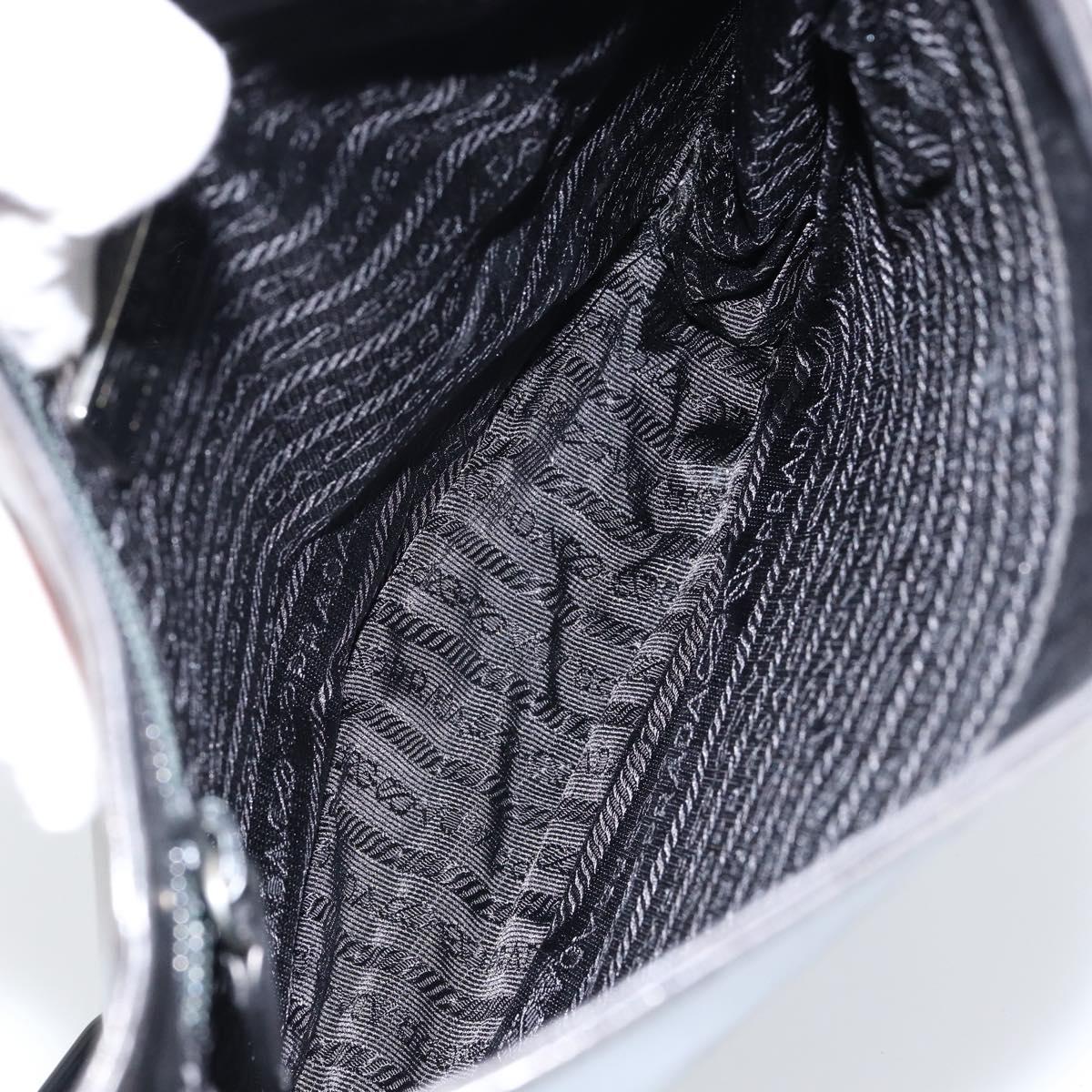 PRADA Shoulder Bag Leather Black Auth ep11820