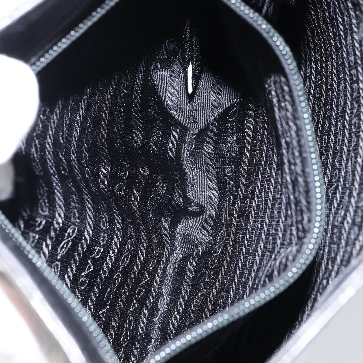 PRADA Shoulder Bag Leather Black Auth ep11820