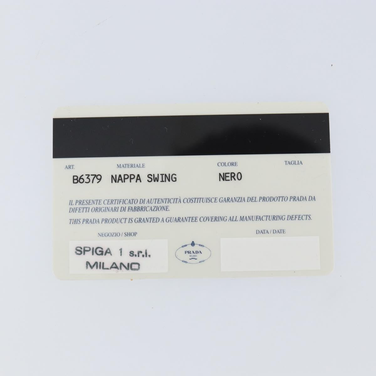 PRADA Shoulder Bag Leather Black Auth ep11820