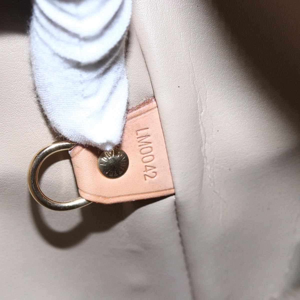 LOUIS VUITTON Monogram Vernis Houston Hand Bag Beige M91004 LV Auth ep11829