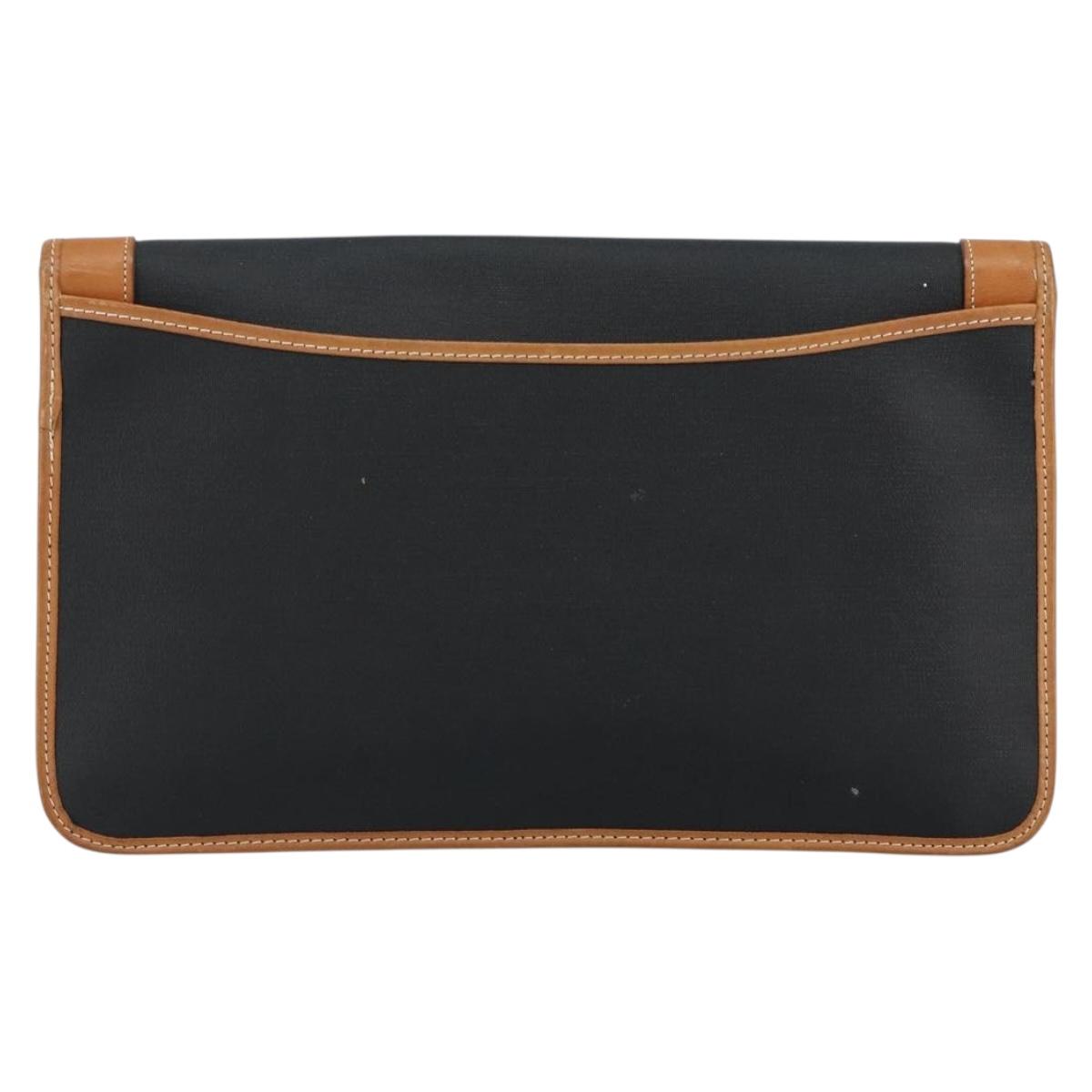 Christian Dior Clutch Bag PVC Black Auth ep11834