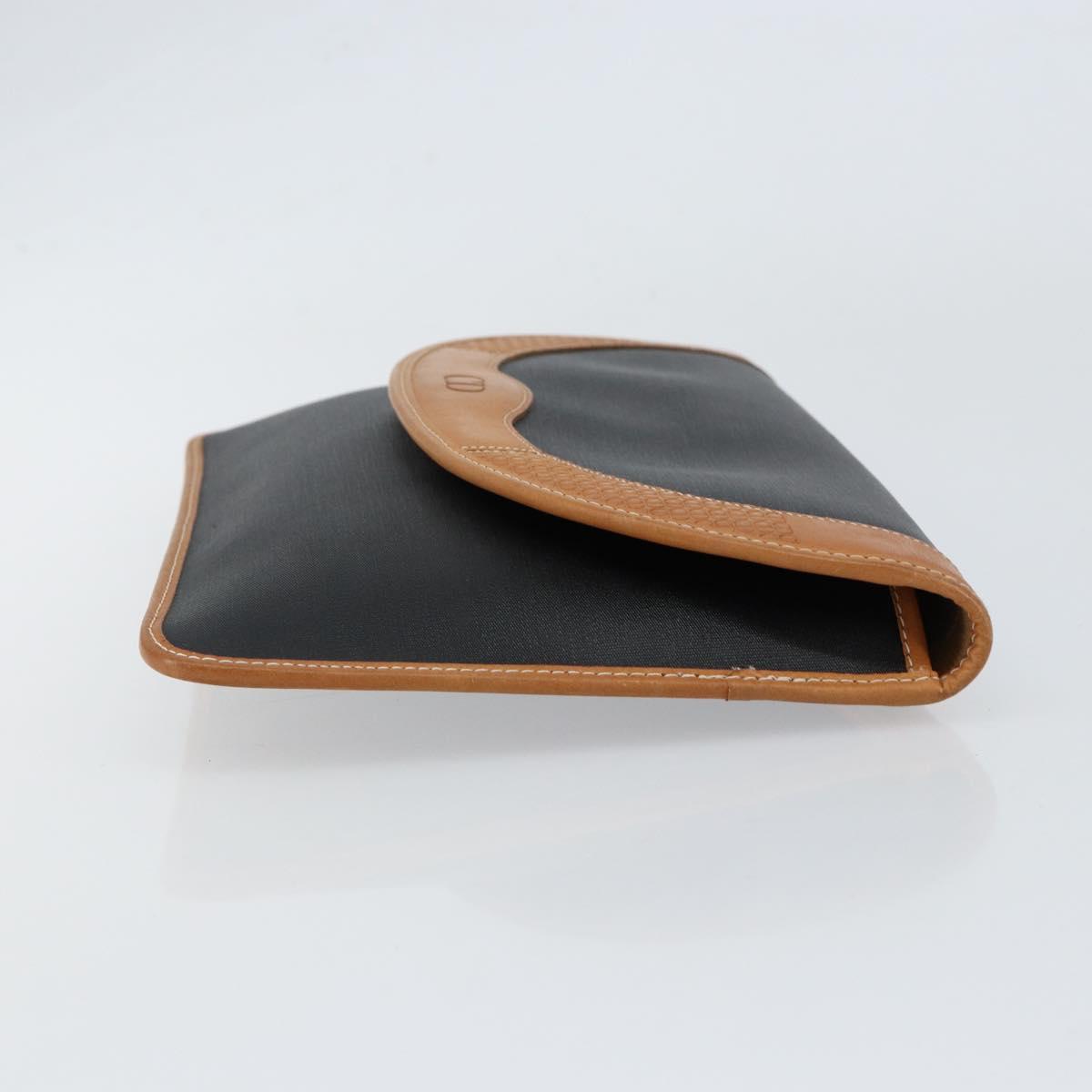 Christian Dior Clutch Bag PVC Black Auth ep11834