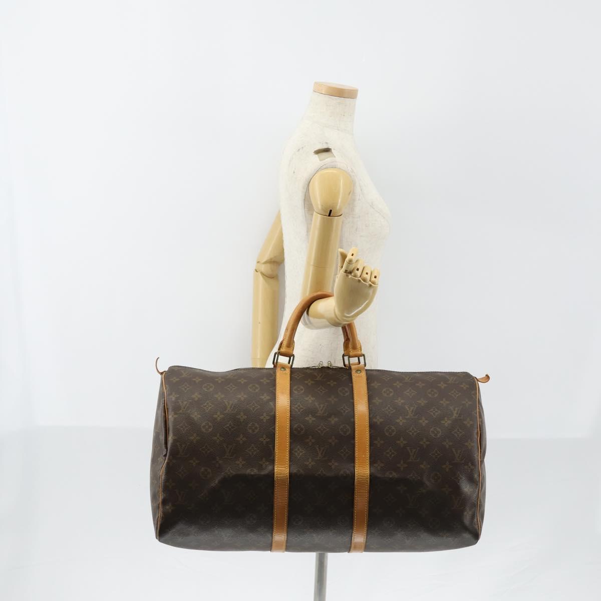 LOUIS VUITTON Monogram Keepall 55 Boston Bag M41424 LV Auth ep11835