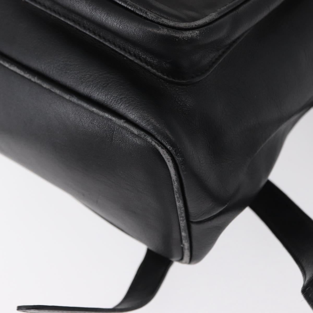 GUCCI Bamboo Backpack Leather Black Gold 003 2058 0016 Auth ep11837