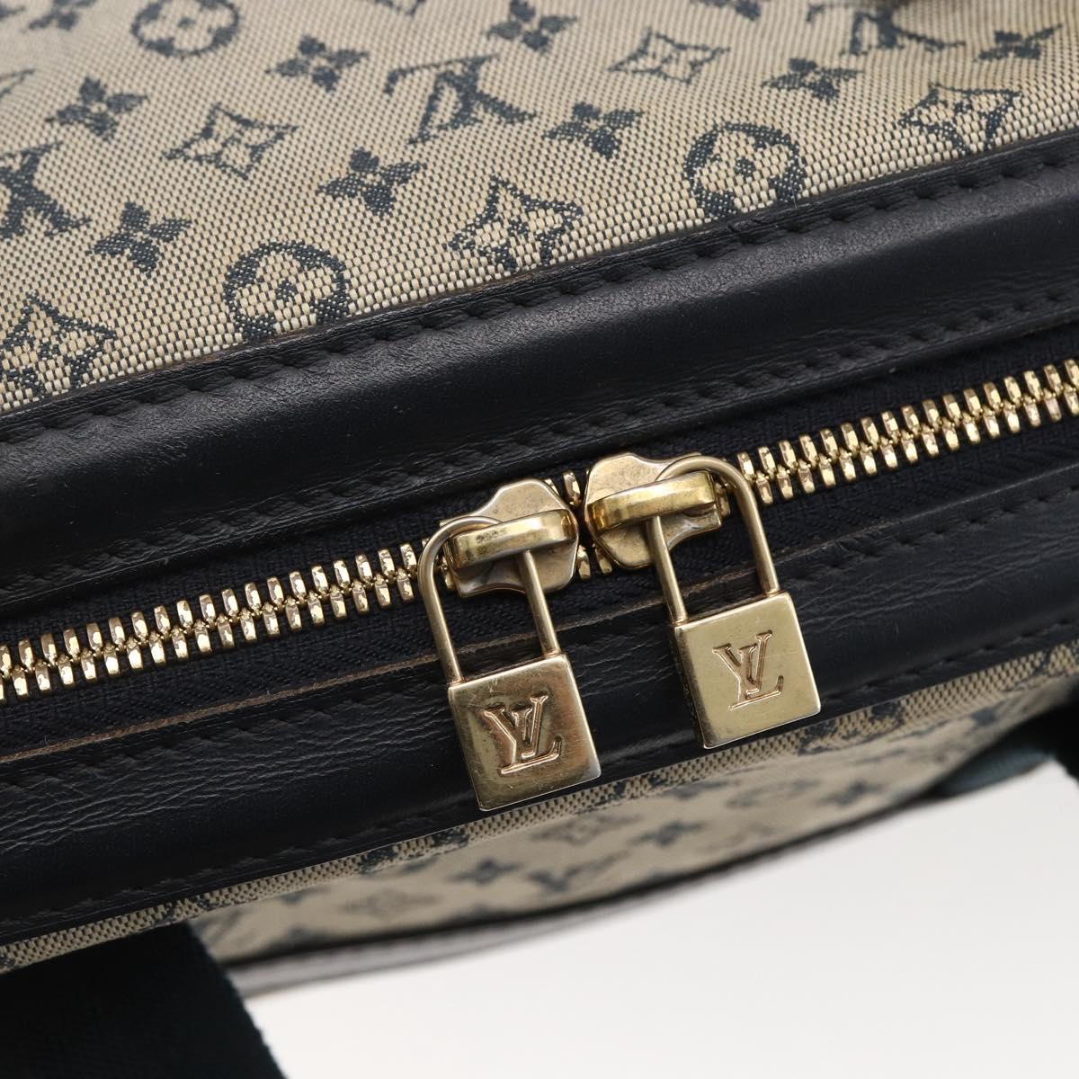 LOUIS VUITTON Monogram Mini Josephine GM Hand Bag Blue M92211 LV Auth ep11840