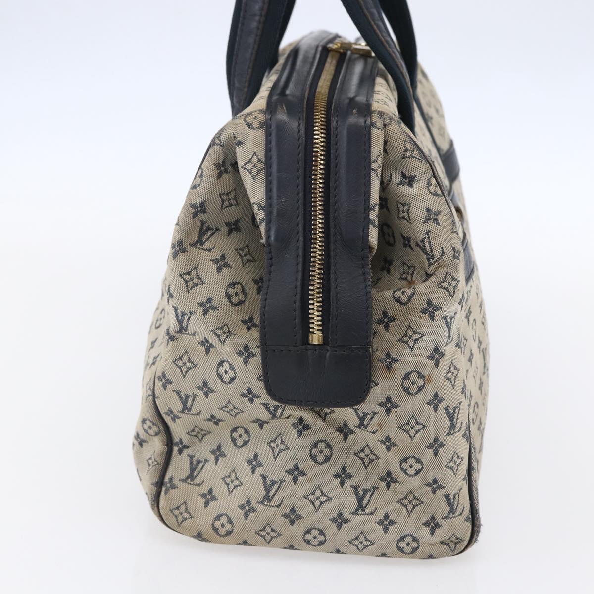 LOUIS VUITTON Monogram Mini Josephine GM Hand Bag Blue M92211 LV Auth ep11840