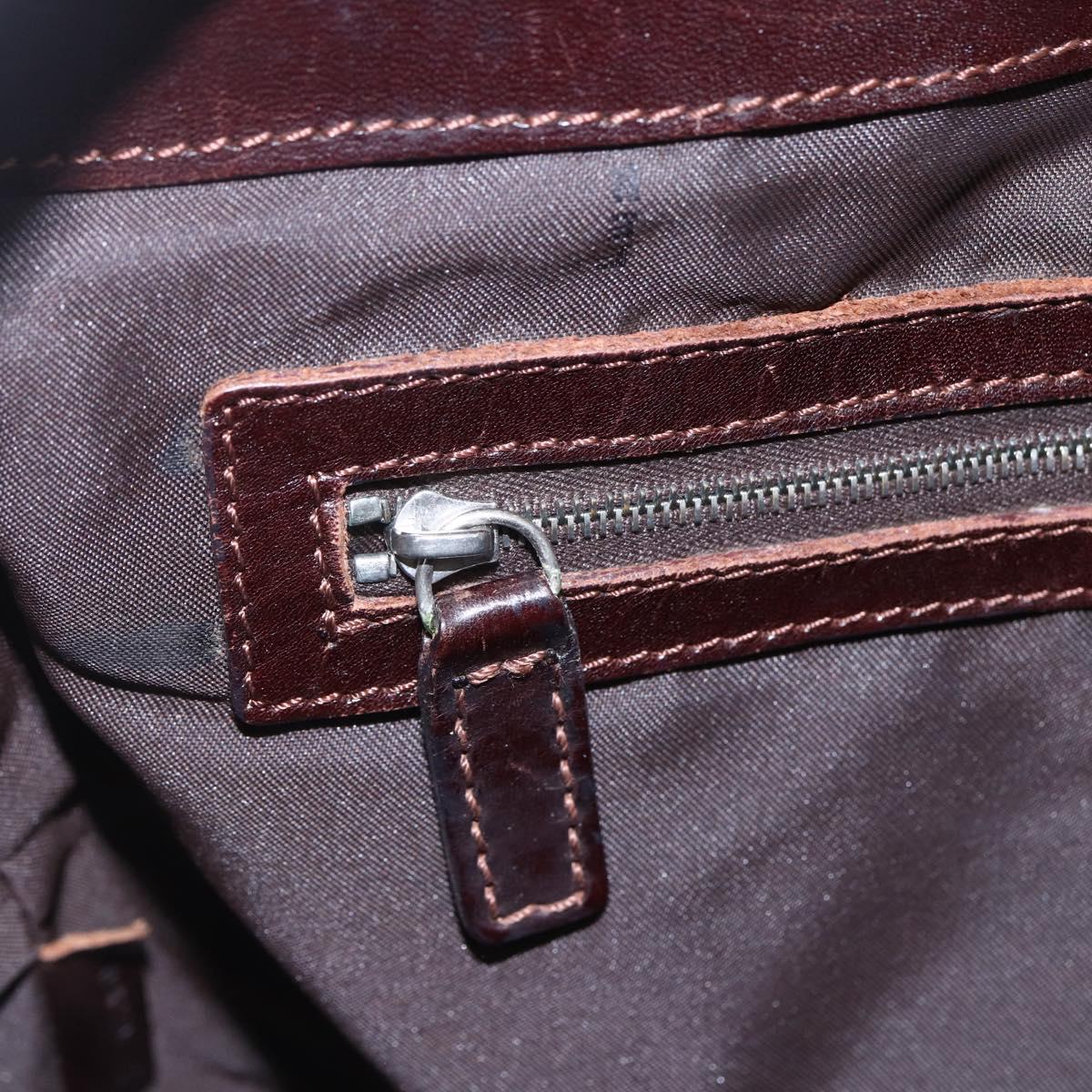 FENDI Zucca Canvas Tote Bag Black Brown Auth ep11847