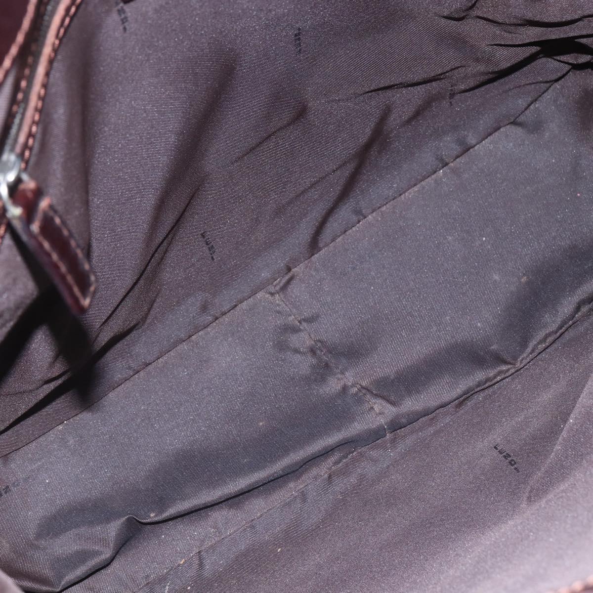 FENDI Zucca Canvas Tote Bag Black Brown Auth ep11847