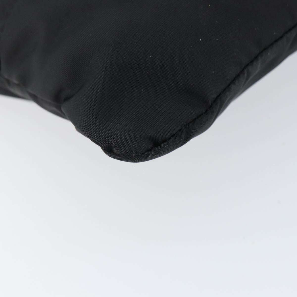 PRADA Shoulder Bag Nylon Black Silver Auth ep11849