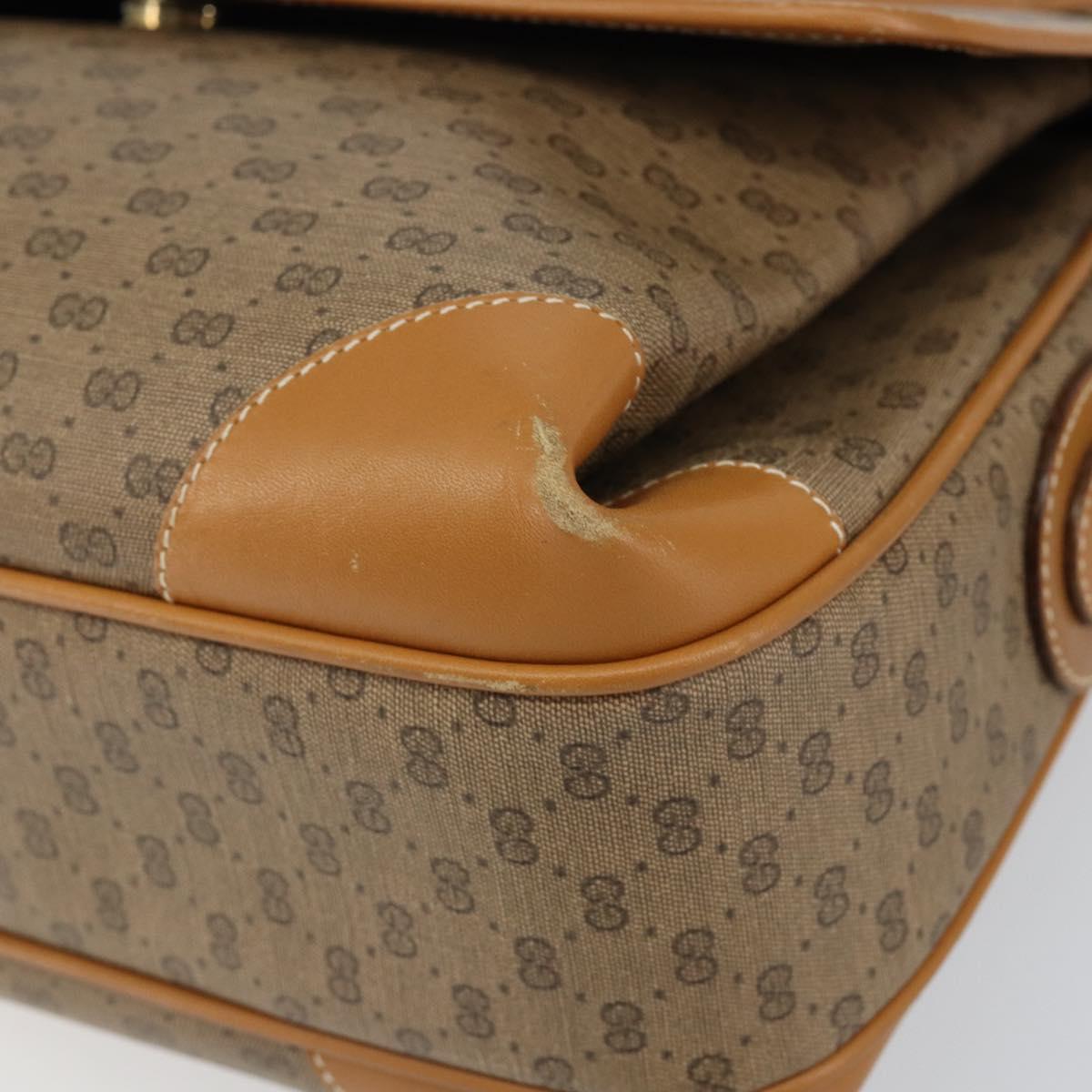 GUCCI Micro GG Supreme Shoulder Bag PVC Gold Beige 001 116 0924 Auth ep11850