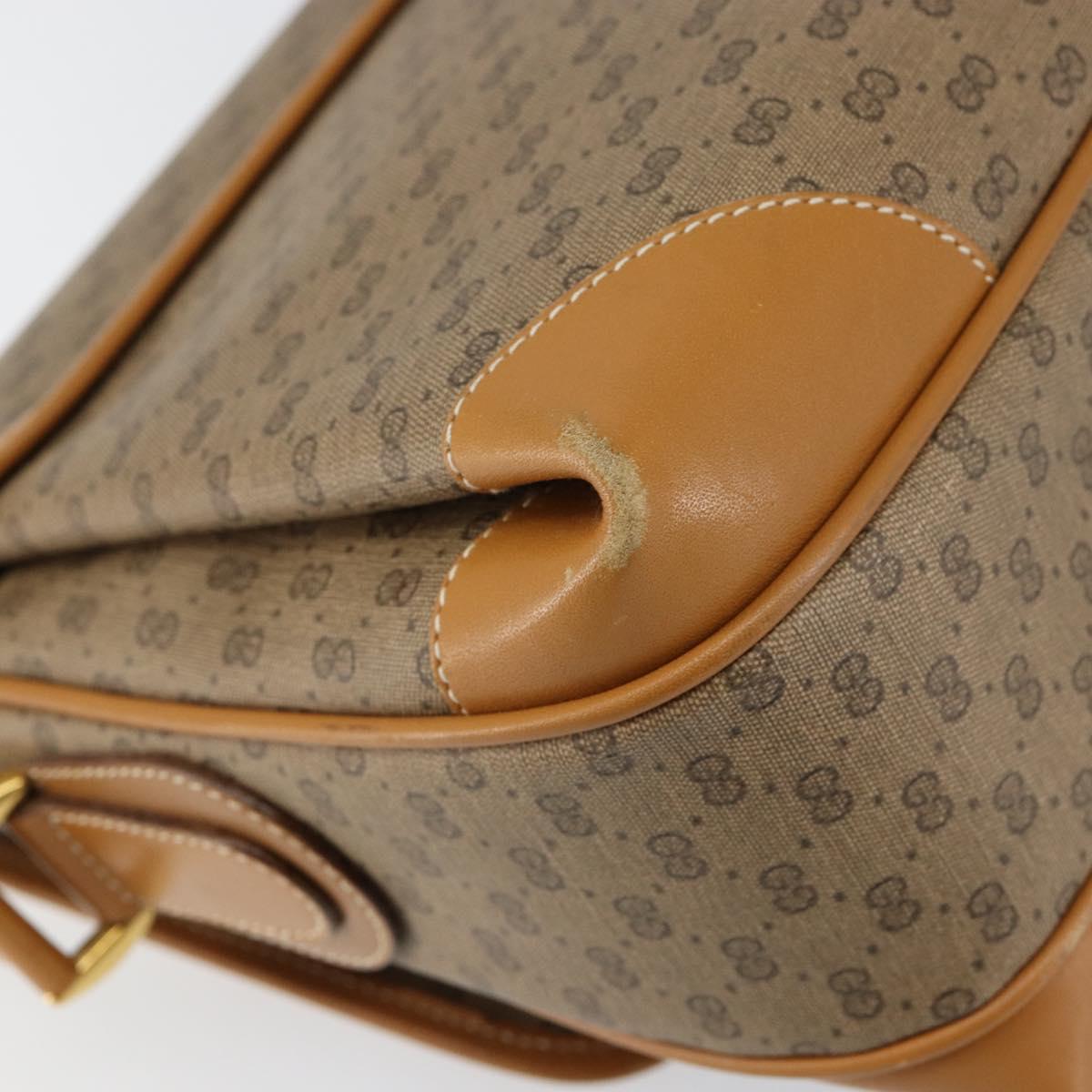 GUCCI Micro GG Supreme Shoulder Bag PVC Gold Beige 001 116 0924 Auth ep11850