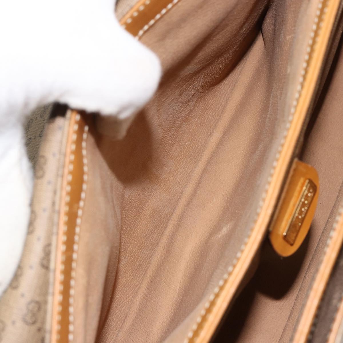 GUCCI Micro GG Supreme Shoulder Bag PVC Gold Beige 001 116 0924 Auth ep11850