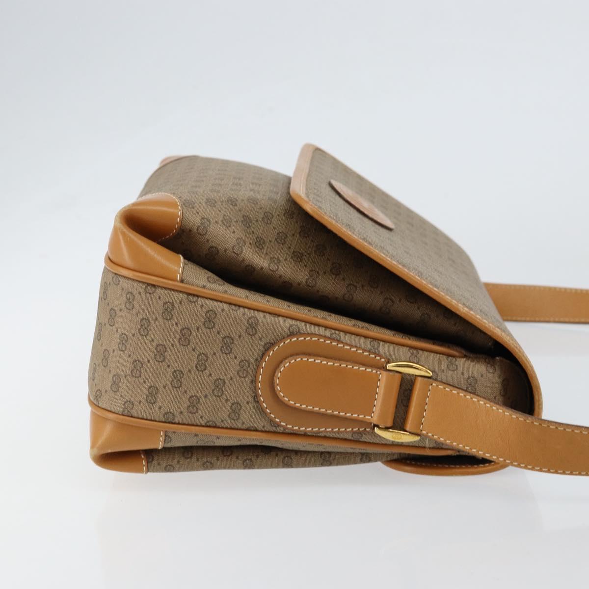 GUCCI Micro GG Supreme Shoulder Bag PVC Gold Beige 001 116 0924 Auth ep11850