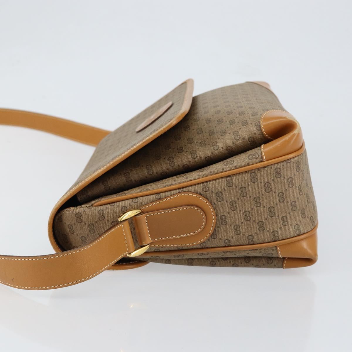 GUCCI Micro GG Supreme Shoulder Bag PVC Gold Beige 001 116 0924 Auth ep11850