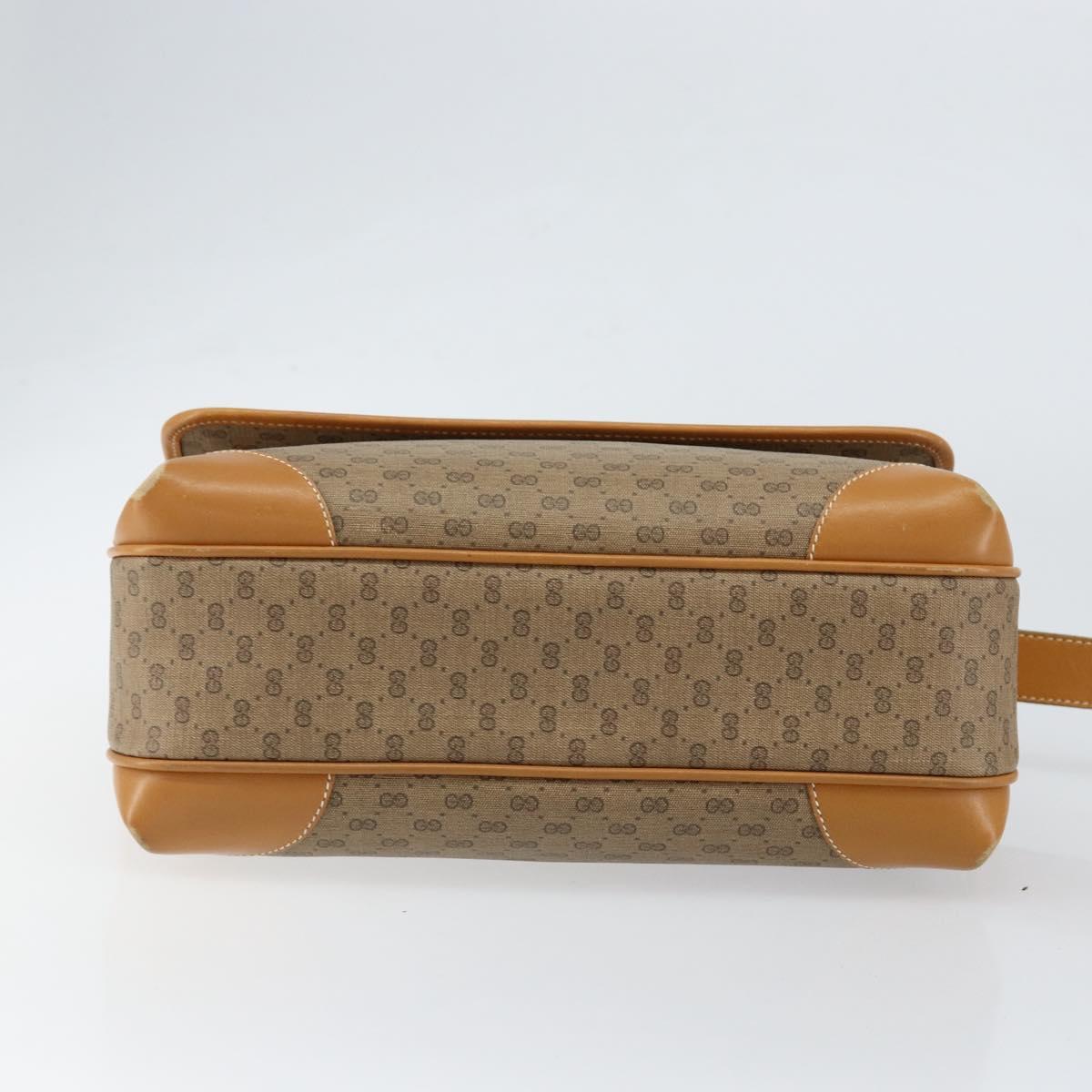 GUCCI Micro GG Supreme Shoulder Bag PVC Gold Beige 001 116 0924 Auth ep11850