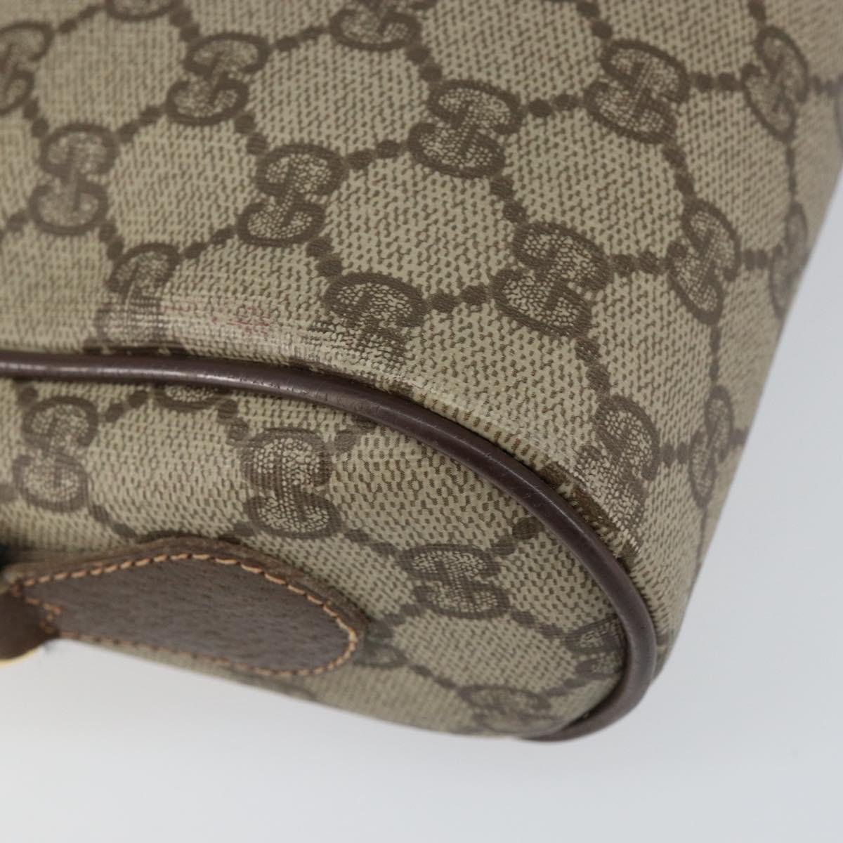 GUCCI GG Supreme Web Sherry Line Bag PVC Beige Gold 56 02 087 Auth ep11853