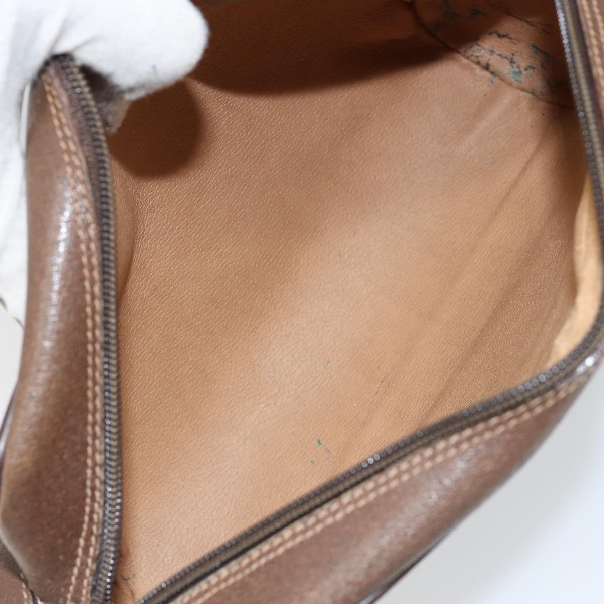 GUCCI GG Supreme Web Sherry Line Bag PVC Beige Gold 56 02 087 Auth ep11853