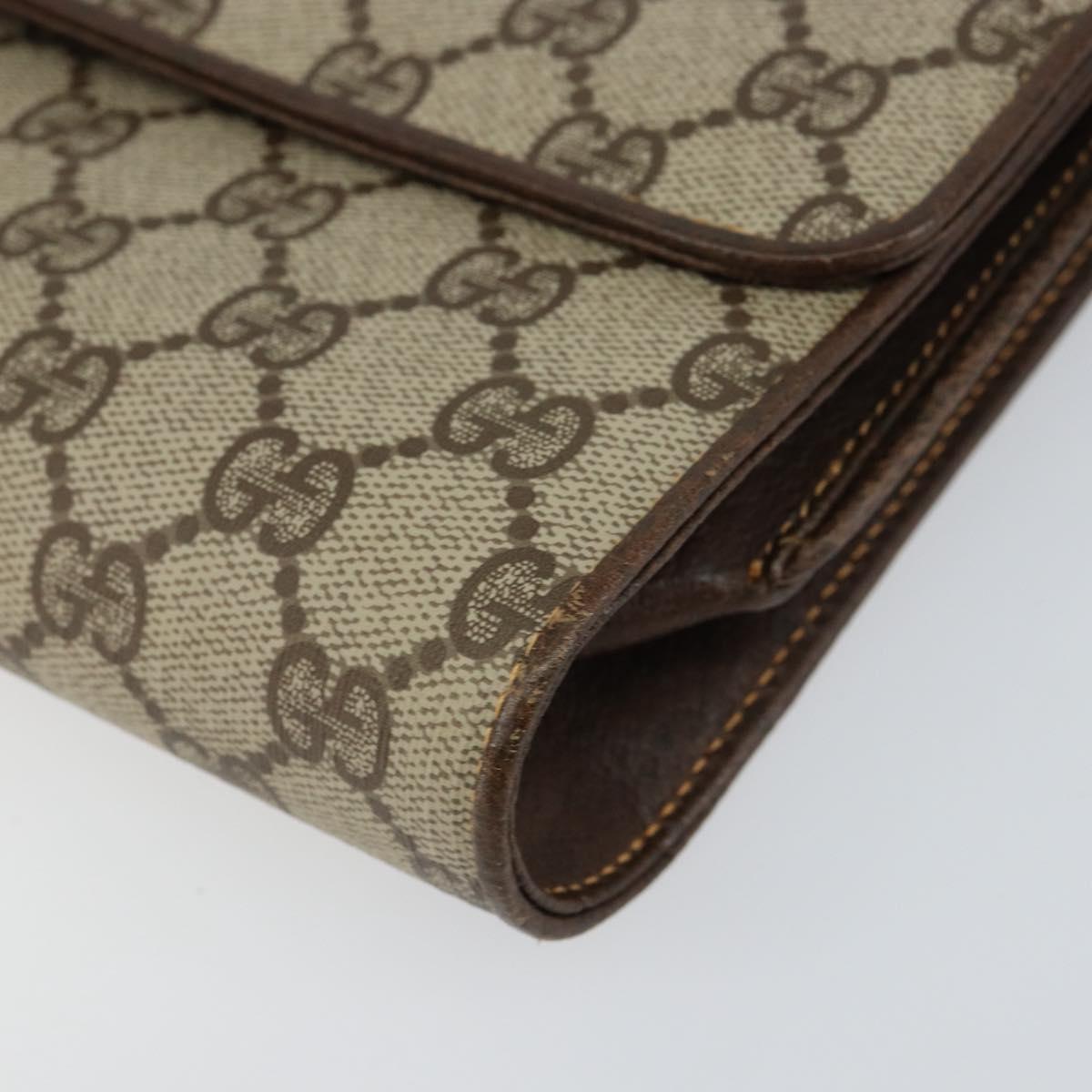 GUCCI GG Supreme Shoulder Bag PVC Beige Gold 904 02 050 Auth ep11859