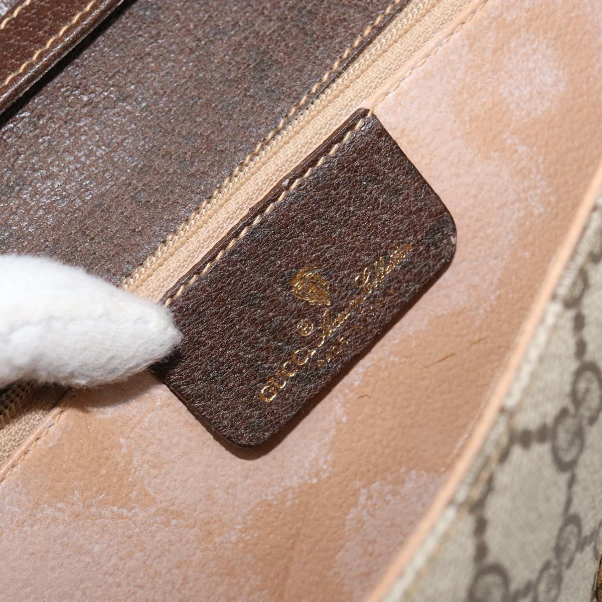 GUCCI GG Supreme Shoulder Bag PVC Beige Gold 904 02 050 Auth ep11859