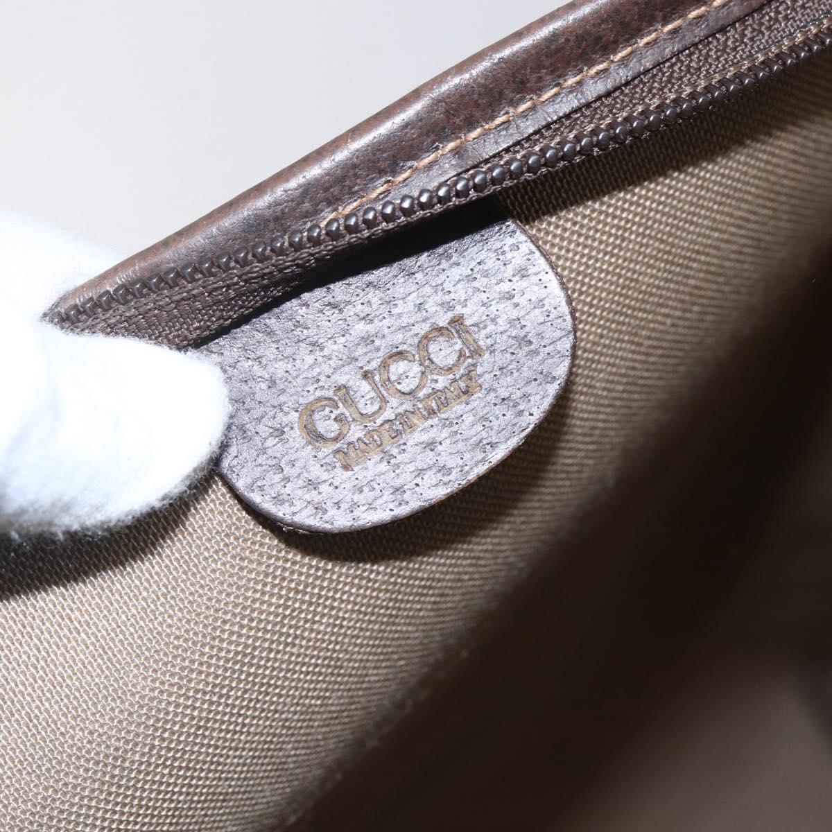 GUCCI GG Supreme Tote Bag PVC Beige Gold Auth ep11864