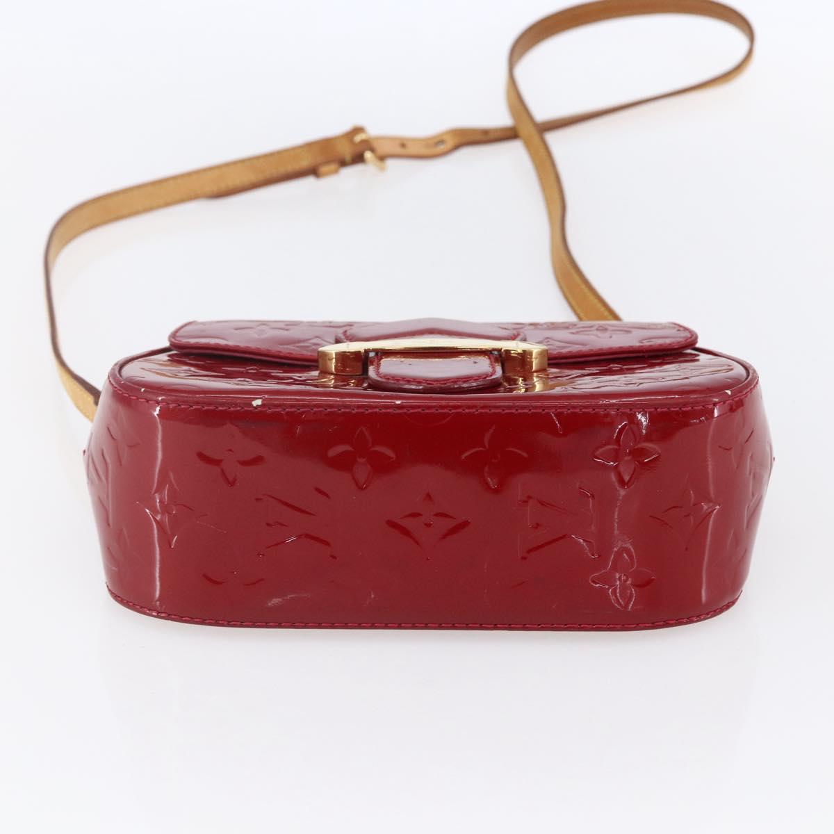 LOUIS VUITTON Vernis Bell Flower PM Bag Rouge Grunadine M91729 LV Auth ep11870