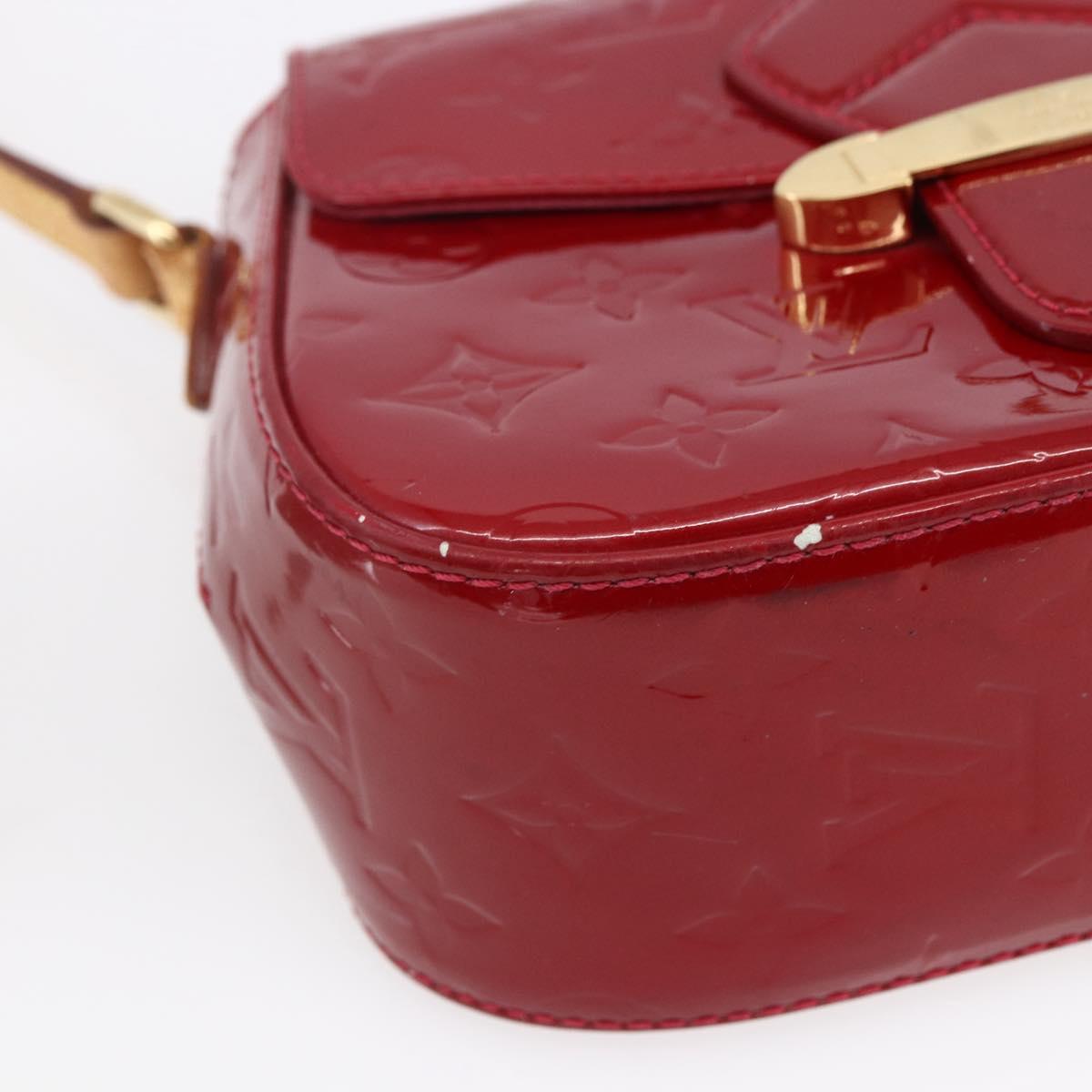 LOUIS VUITTON Vernis Bell Flower PM Bag Rouge Grunadine M91729 LV Auth ep11870