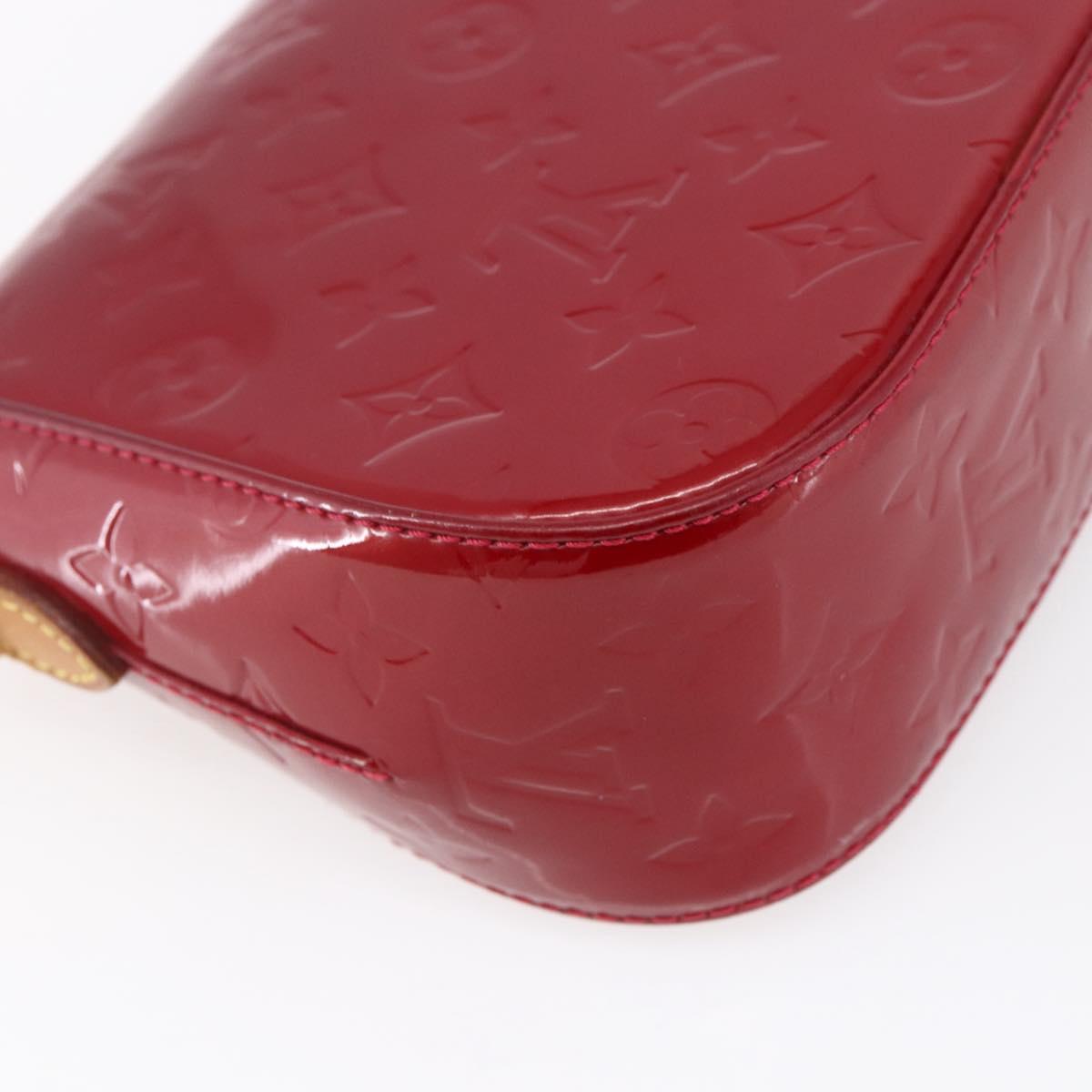 LOUIS VUITTON Vernis Bell Flower PM Bag Rouge Grunadine M91729 LV Auth ep11870