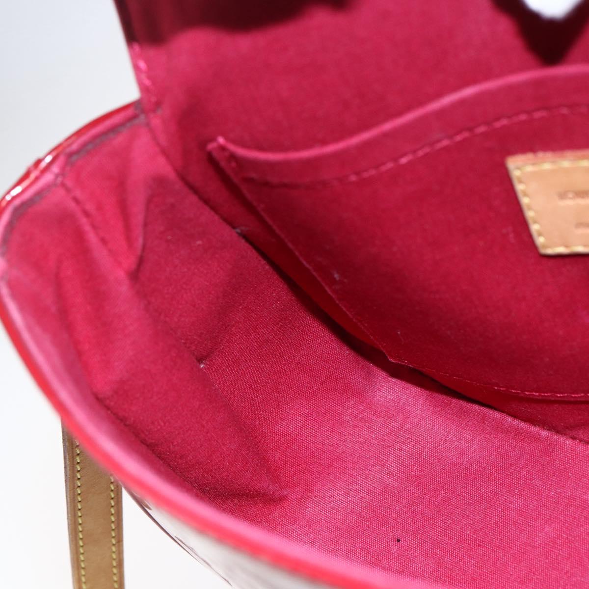 LOUIS VUITTON Vernis Bell Flower PM Bag Rouge Grunadine M91729 LV Auth ep11870