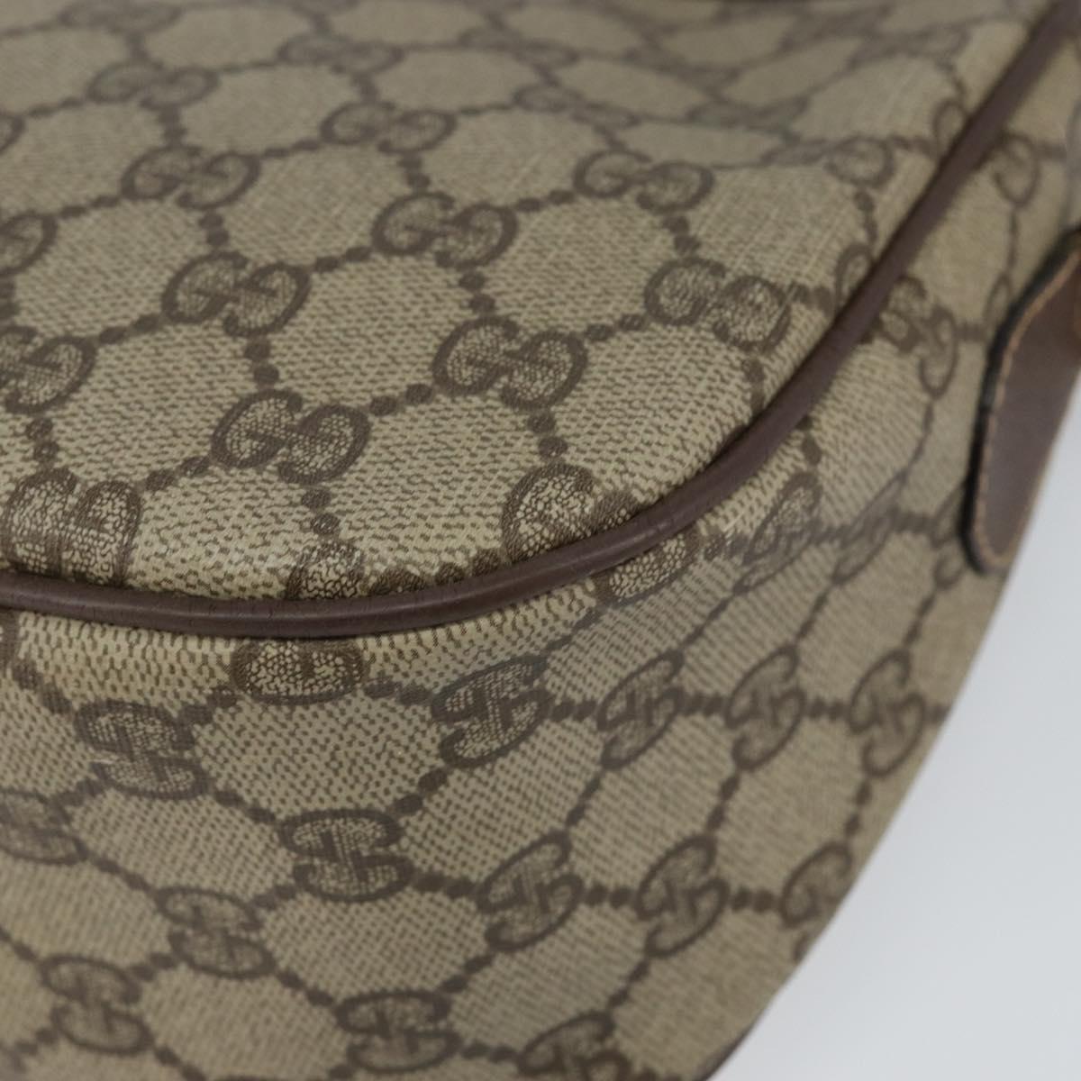 GUCCI GG Supreme Web Sherry Line Bag PVC Beige Gold 001 904 2032 Auth ep11871