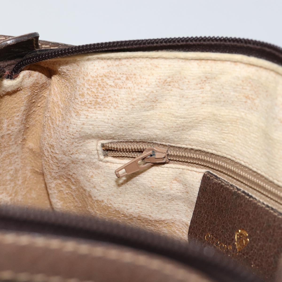 GUCCI GG Supreme Web Sherry Line Bag PVC Beige Gold 001 904 2032 Auth ep11871