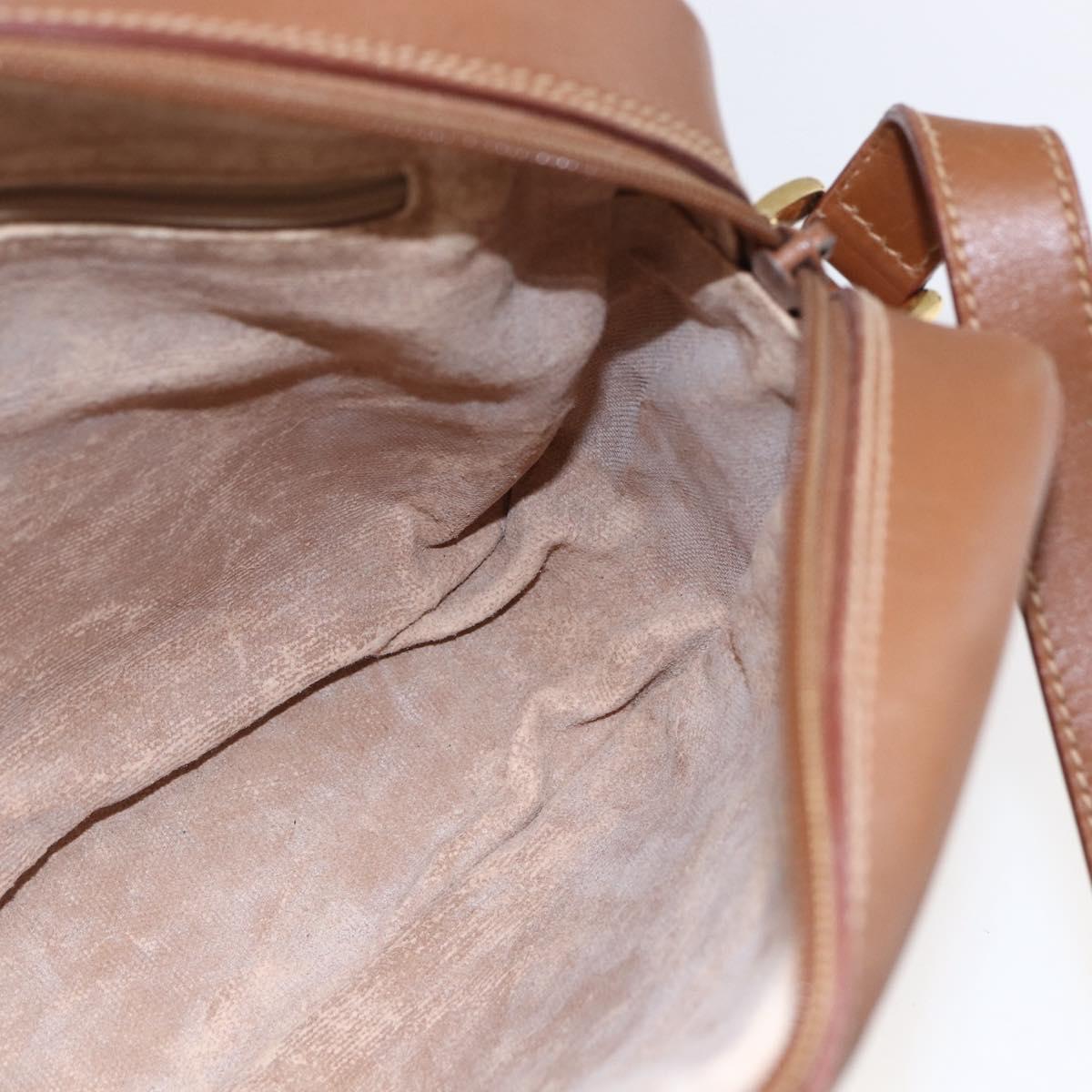 GUCCI Shoulder Bag Canvas Leather Beige Gold 007 115 0162 Auth ep11872