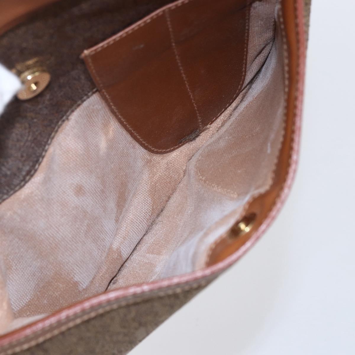 GUCCI Shoulder Bag Canvas Leather Beige Gold 007 115 0162 Auth ep11872